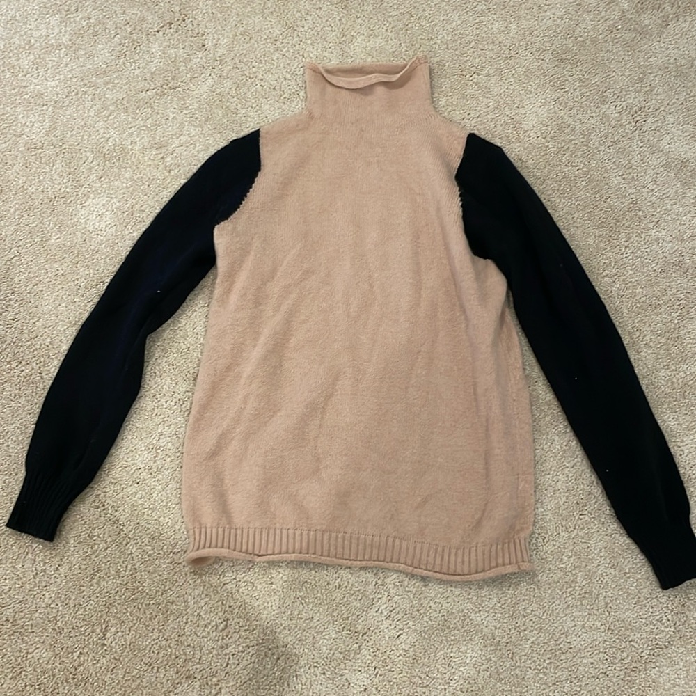 Soft beige and black turtle neck sweater size S